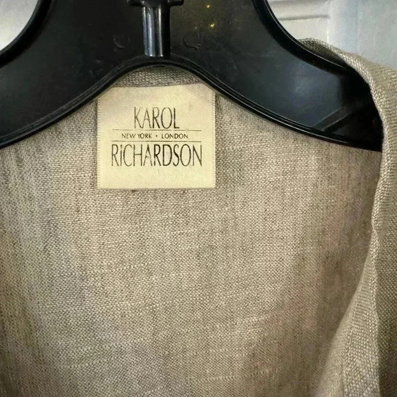 Karol Richardson 100% linen short casual jacket. Cuff sleeve size small - Picture 3 of 10